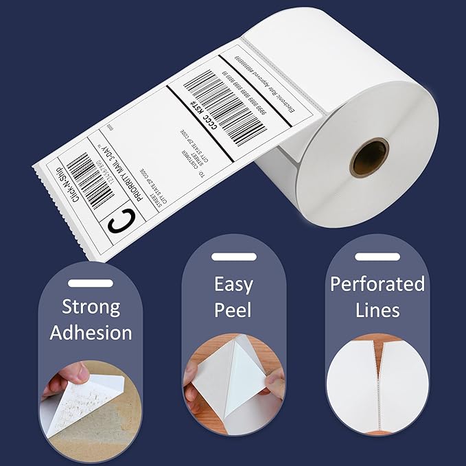 L LIKED 4" x 6" Direct Blank Thermal Shipping Labels - Image 4