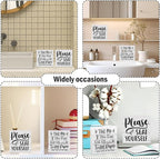 CQM 2 PCs Funny Bathroom Decor, Humorous Bathroom Decorative Sign, Rustic - Image 6