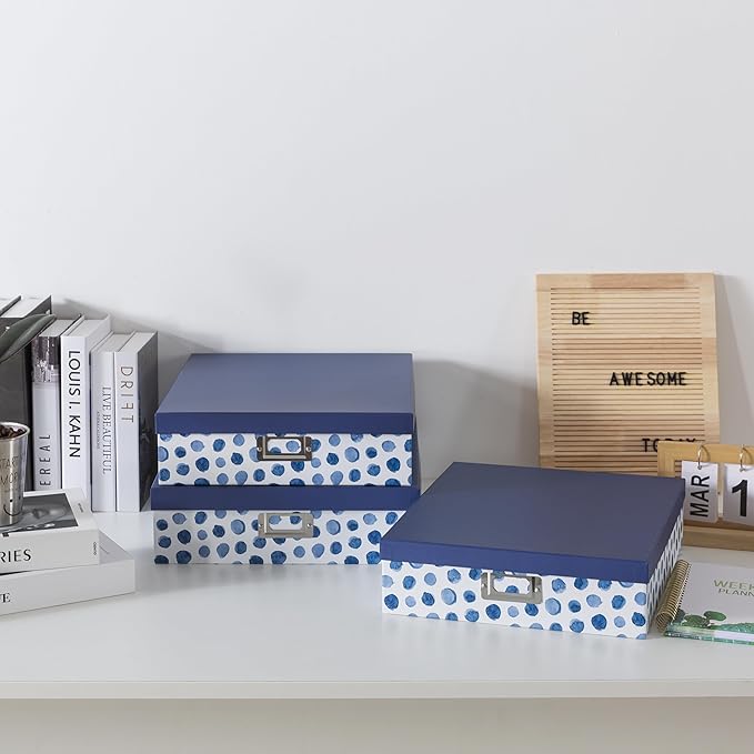 Soul & Lane Blue Spots Decorative Storage Boxes - Image 4