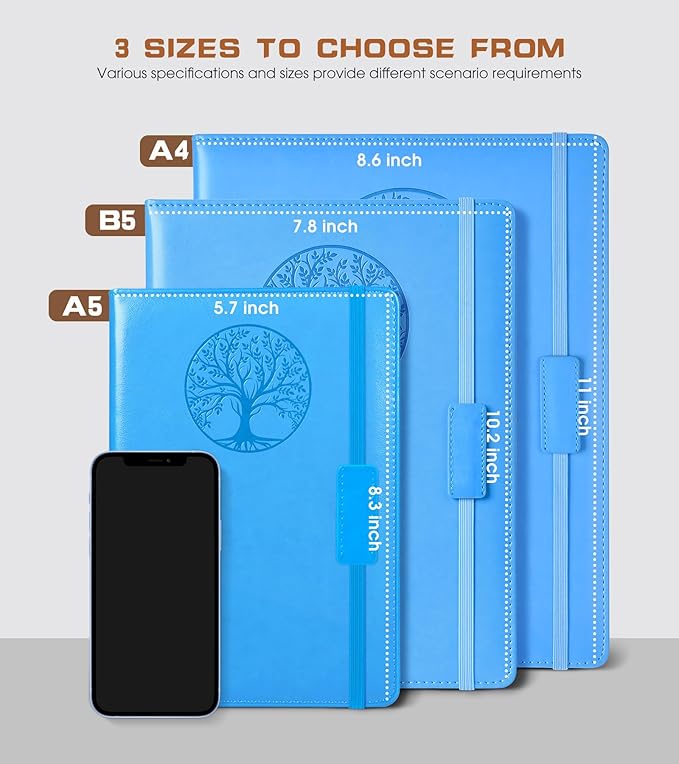 Biuwory Lined Journal Notebook for Women Men, 256 Pages A4 Large Hardcover - Image 2