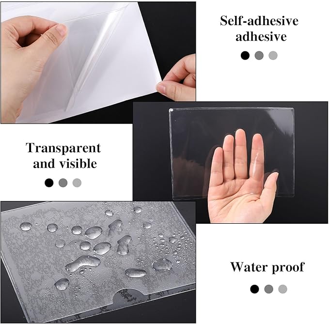 36 Pack Adhesive 5" x 7" Index Card Pockets - Image 3