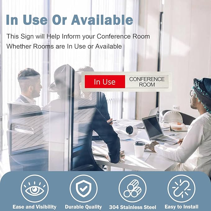 Conference in Use or Available Sign, Vacant Occupied Status - Image 3
