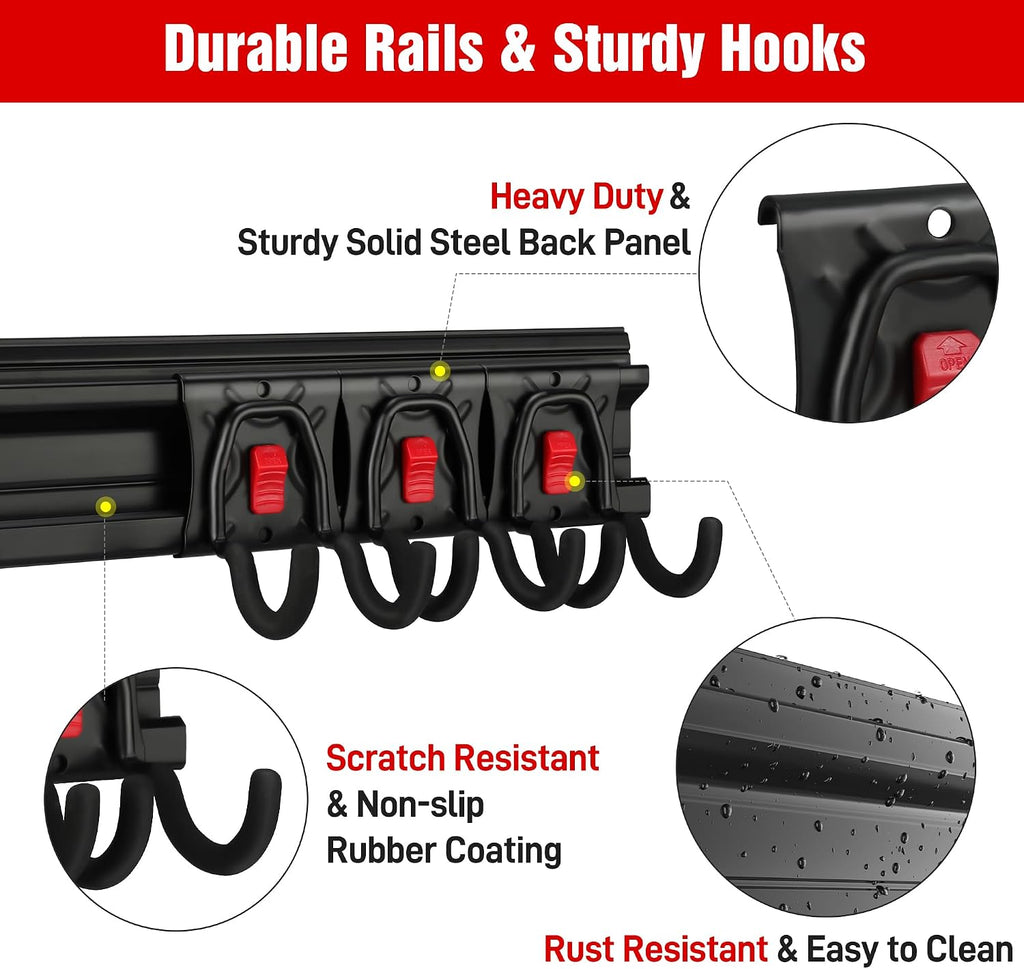 workpro 64" garage tool organizer wall mount with shown in use