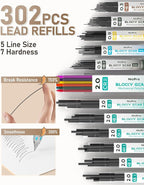 Nicpro 36PCS Blocky Gear Mechanical Pencil Set - Image 2