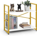 CAPHAUS 2 Tier Small Bookshelf, 24 Inch Width Free Standing Shelf, Bookcase by CAPHAUS