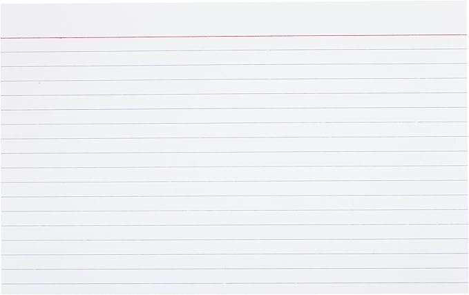 Amazon Basics Ruled Lined Index Note Cards, 5 Pack of 100, 5 in x 8 in - Image 3