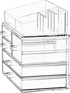 ZHIAI Stackable Storage Drawers, Acrylic Bathroom Counter Organizer Clear - Image 6