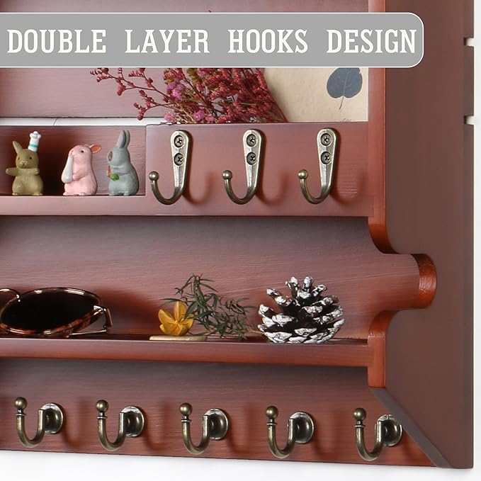 Mutsault Key Holder for Wall, Mail Organizer Wall Mounted - Image 4