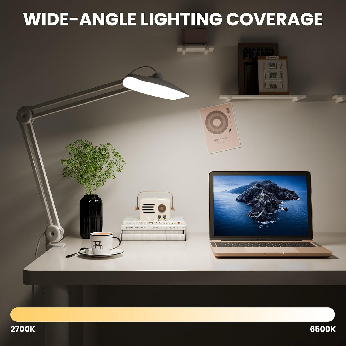 3000 Lumens Adjustable LED Desk Lamp & Task Lamp - Bright, Dimmable Light...