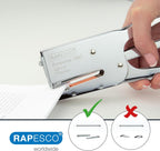 Rapesco 1626 Porpoise ONE Bypass Stapling Plier, 45 Sheet Capacity, Chrome | Bypass Stapling System, All-Metal Construction, Includes 1000 High Capacity 5/16" Staples, Storage Bag, 2-45 Sheet Range