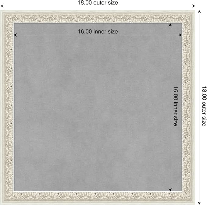 Amanti Art Silver Framed Magnetic Board 18x18 Small Vision Board - Image 2