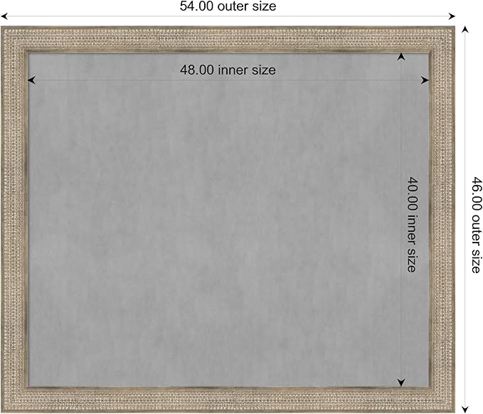 Amanti Art Silver Framed Magnetic Board 46x54 Oversize Vision Board - Image 4