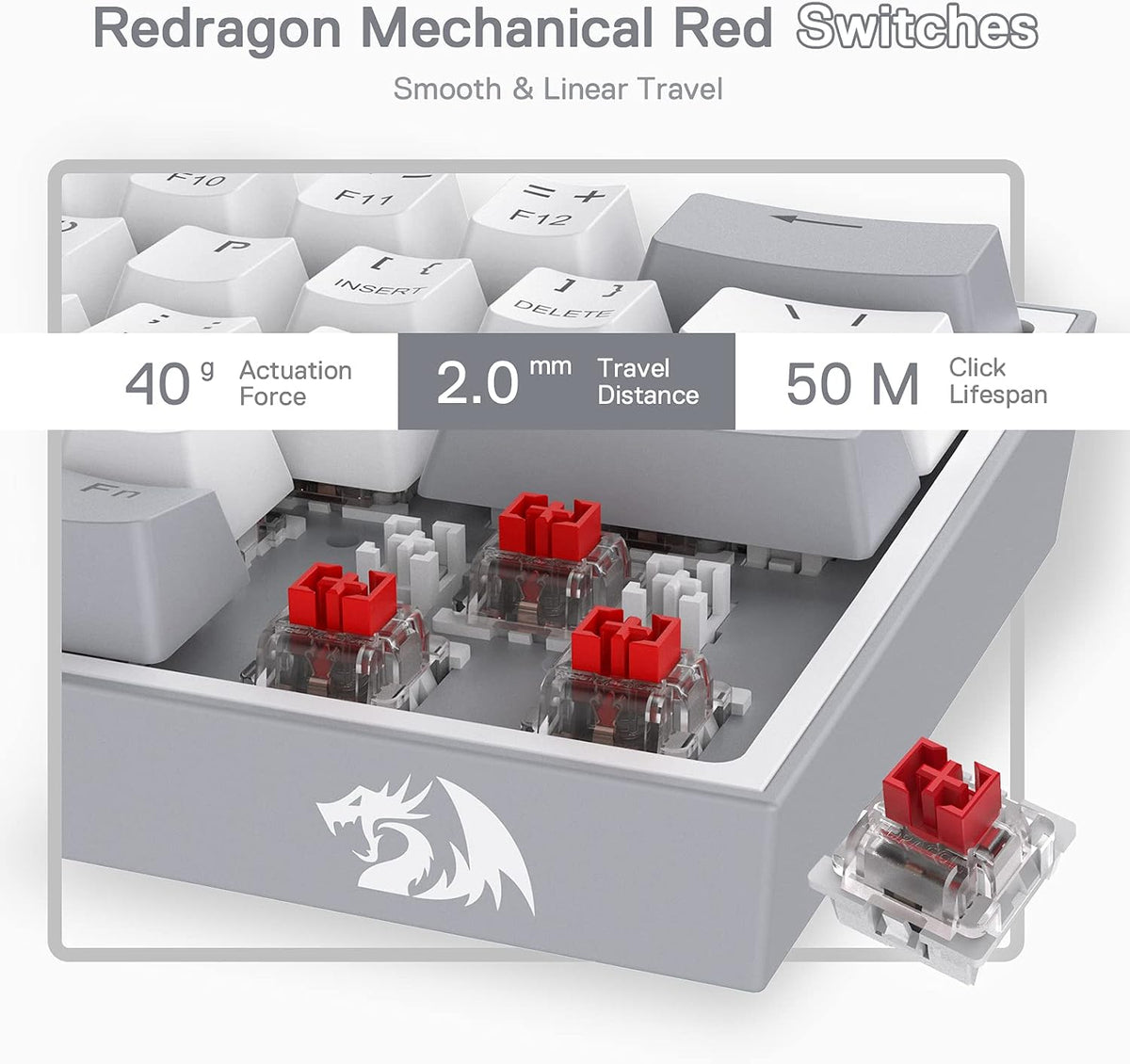 Redragon K617 Wired 60% Compact Hot-Swap RGB Gaming Mechanical Keyboard