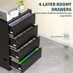 4 Drawer Lateral File Cabinet - Image 5