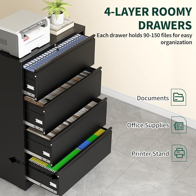 4 Drawer Lateral File Cabinet - Image 5