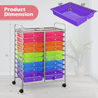 Happygrill 20-Drawer Organizer Cart Tools, Mobile Utility Storage Cart - Image 3