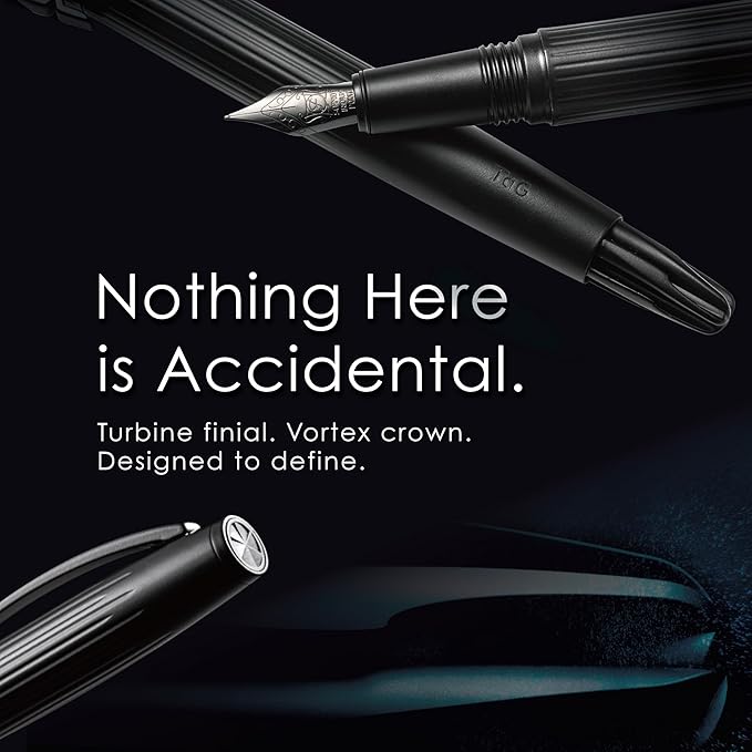 TAG Submarine Luxury Fountain Pen – TurbineDriven Refill, Steel Black Fine Nib - Image 5