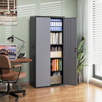 letaya metal garage storage cabinets with lock door, view 9