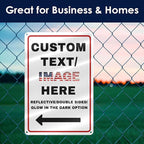 Custom Directional Arrow Sign Large, Personalized Metal Address Plaque - Image 5