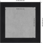 Amanti Art Black Framed Magnetic Board 21x21 Small Vision Board - Image 2
