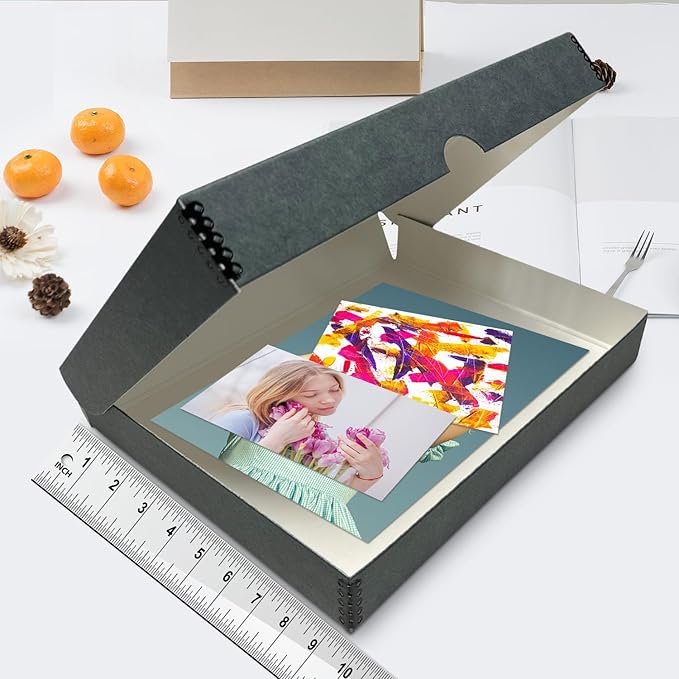 Lineco, 9x12 Gray Clamshell Archival Folio Storage Box, 1.75 Depth, - Image 3