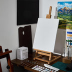 MEEDEN Large Wooden Tabletop H-Frame Easel, Solid Beech Wood Table Easel - Image 6
