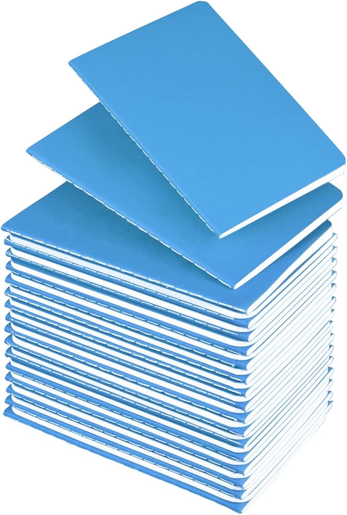 Lzerking Mini Notebooks Bulk 36 Pack Small Pocket Journal Notepads Blue Cover by Lzerking