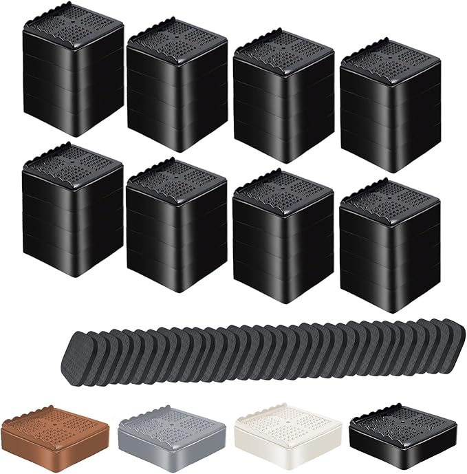Furniture Risers, 8 Pack Bed Risers by EnjoyLifeEnjoyHappiness