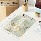 Luminzo Plastic Cute Clipboard Low-Profile Metal Clip, A4 Letter Size 9 x 12.5 - Image 2