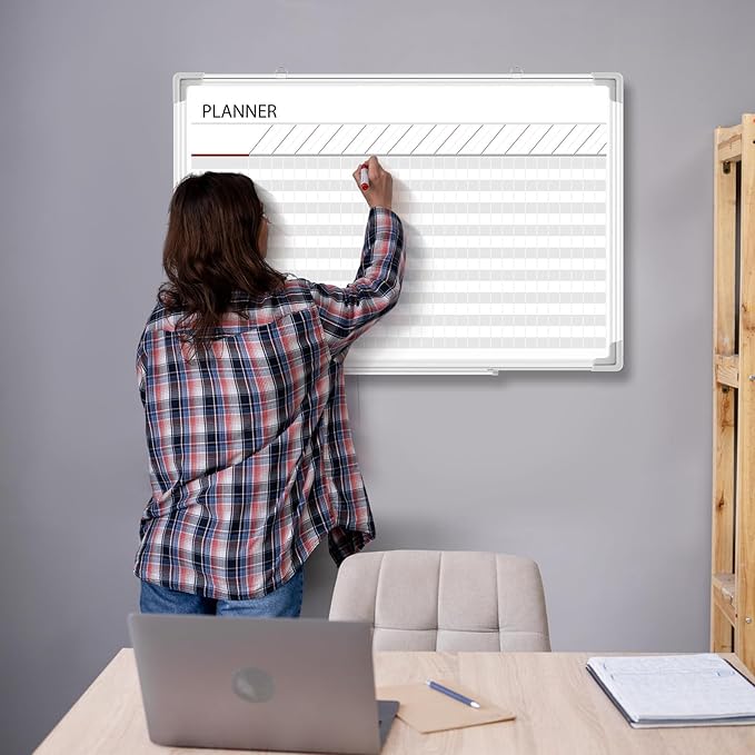Lincia 36 x24 Make Ready Board Aluminum Frame Dry Erase Board - Image 6