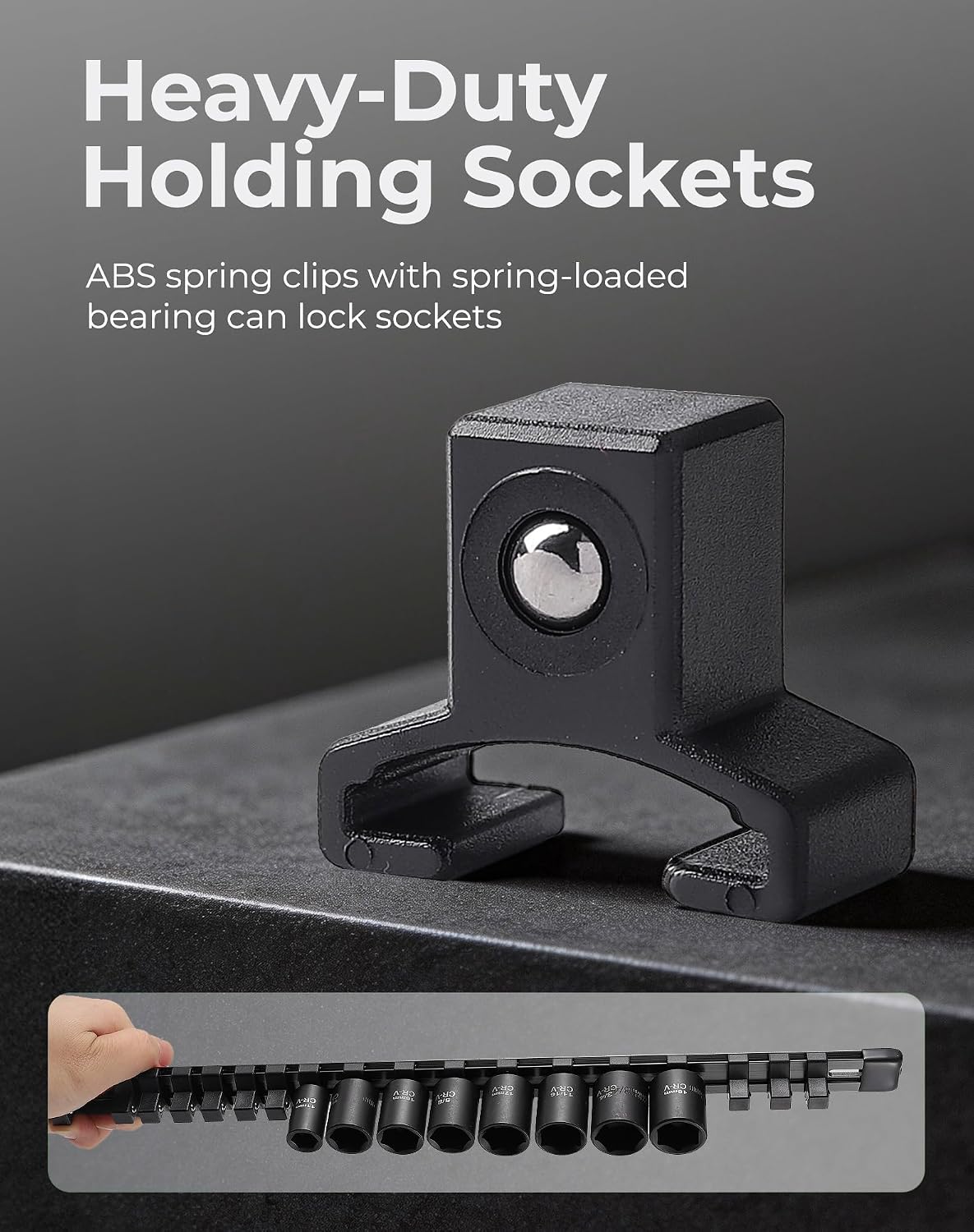 ALOANES 3PC Heavy Duty Aluminum Build Quality Socket Organizer