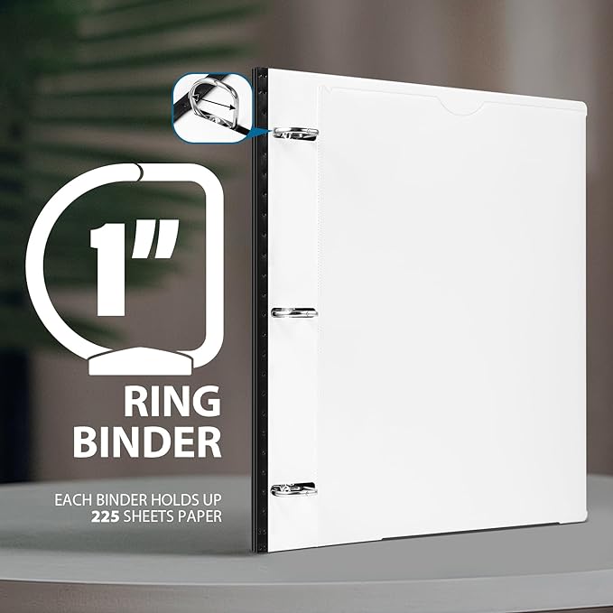 WOT I 1 Inch Telescoping 3 Ring Binder 4 Pack, Expandable Flexible Binder - Image 5