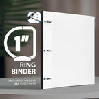 WOT I 1 Inch Telescoping 3 Ring Binder, Expandable Flexible Binder - Image 5