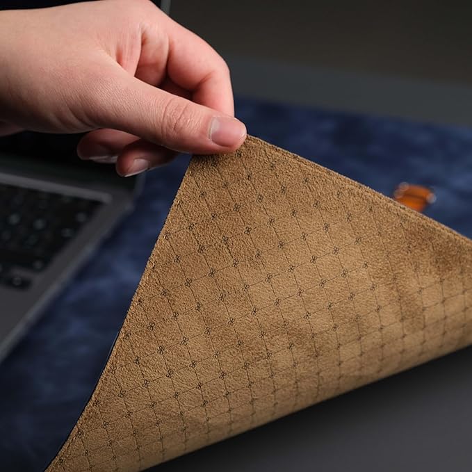TORONATA Jersey Genuine Calfskin Leather Desk Pad, Office Desk Mat - Image 4
