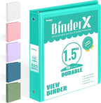 BinderX Extra Durable 1.5 Ring Binder, Round Ring 1.5 Inch Binders, Fits 325 by Sooez
