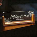 Personalized Office Name Plate for Desk, Custom Light Up Acrylic Desk Sign for - Image 7