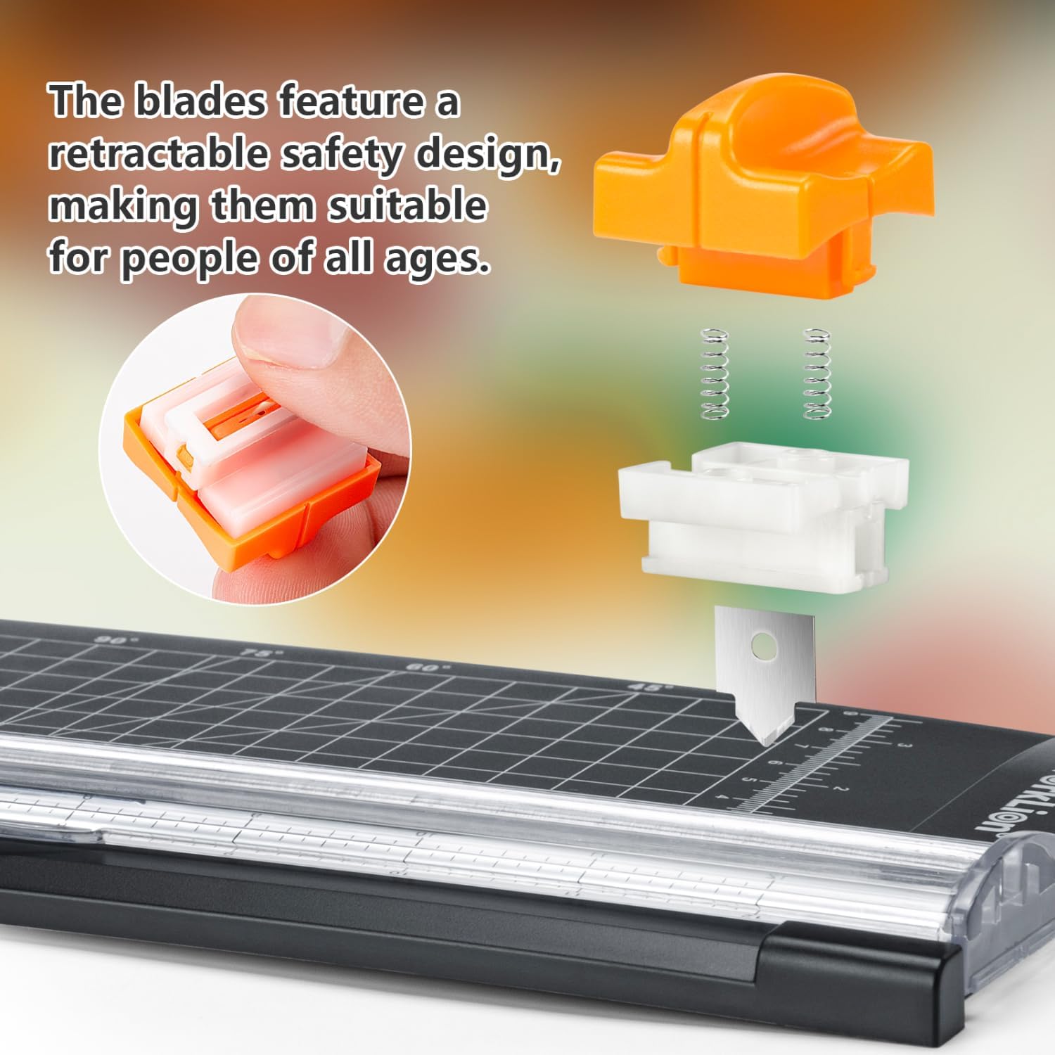 Small Paper Trimmer, Portable Paper Cutter for Label, Origami, Card, Photo, Coupon, Scrapbook, Cardstock, Laminated Paper, and Craft Project