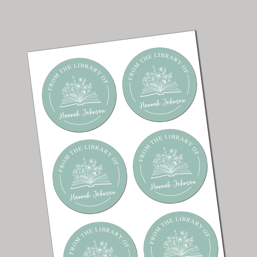 Personalized from The Library of Stickers - Custom Book Labels for Library (50-1000 Stickers)