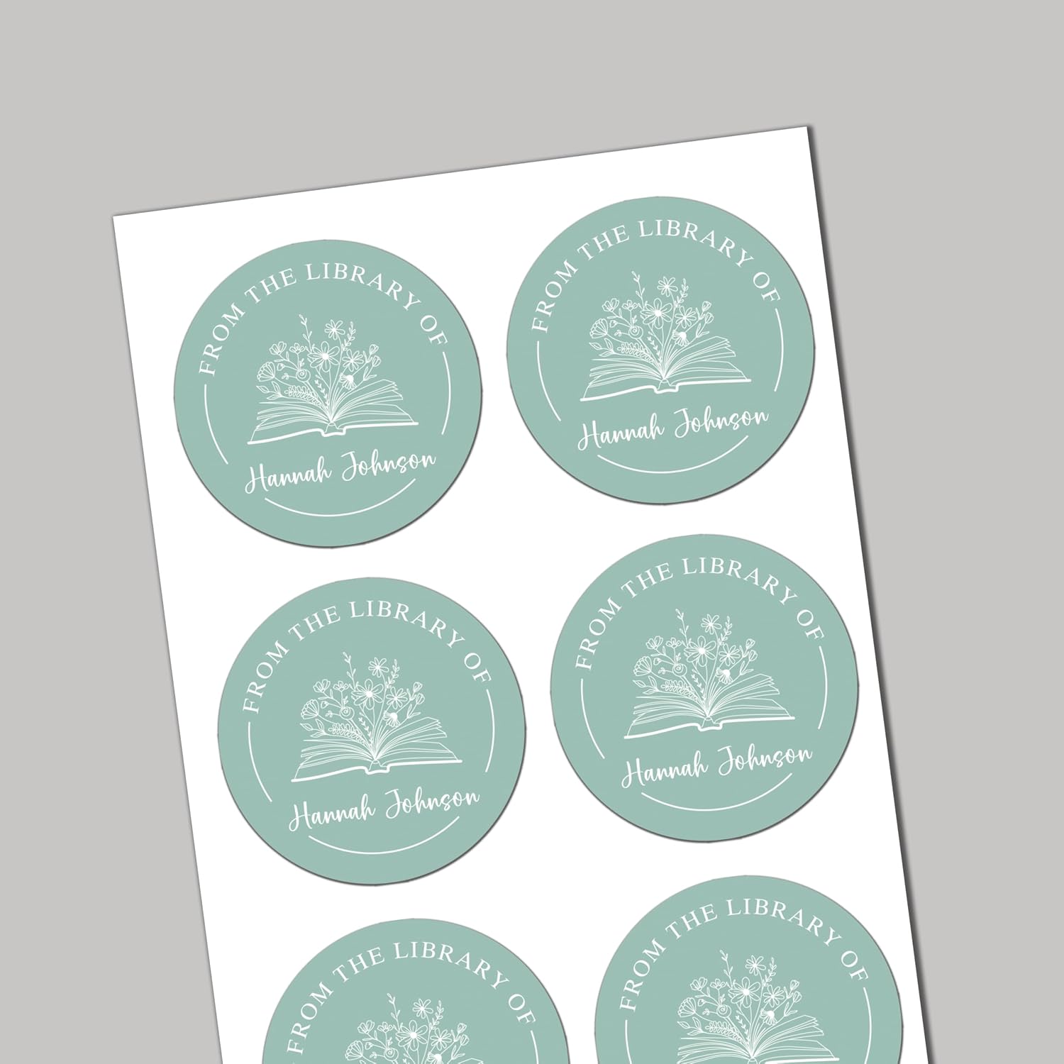 Personalized from The Library of Stickers - Custom Book Labels for Library (50-1000 Stickers)