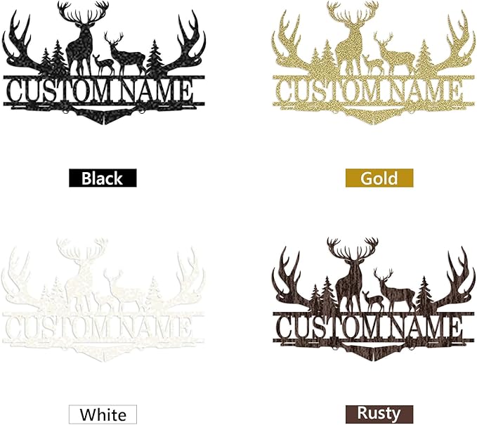 Dyoart Personalized Deer Metal Cabin Sign | Custom Metal Signs Outdoor | Deer - Image 9