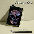BWEGRHE Small Travel Wallets, Shackle Skull Slim Minimalist Front Pocket Wallet - Image 2