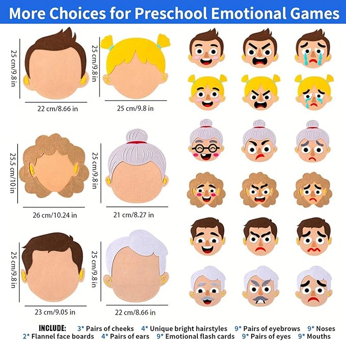WOBOX 1Set Emotion Learning Felt Board Set - Image 2