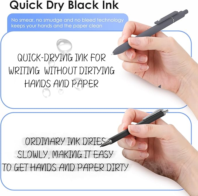 Donyang 11pcs 0.5mm Gel Pens Cute Black Ink Fine Point Pens - Image 4