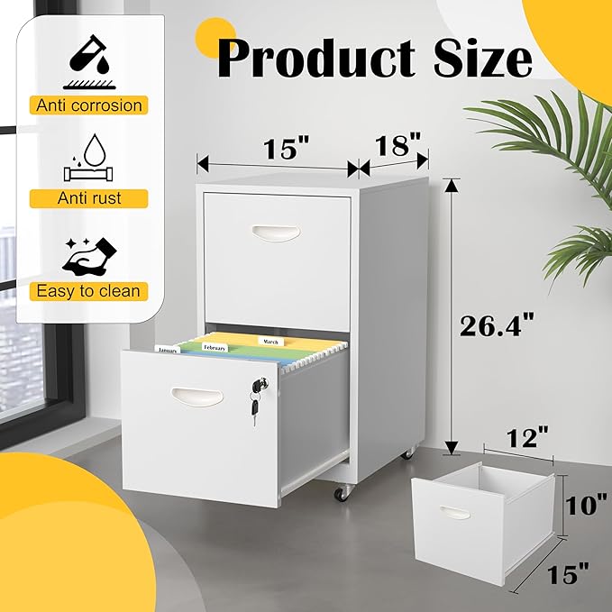 SteeLoong 2 Drawer File Cabinet - Image 3