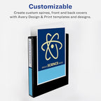 Avery Economy View 3 Ring Binders, 1.5" Round Rings, 4 Black Binders - Image 2