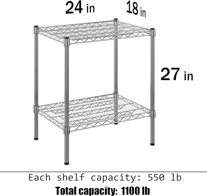 Regal Altair 18" Deep x 24" Wide x 27" Height Wire Shelving Kit | 2-Tier | NSF - Image 3