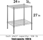 Regal Altair 18" Deep x 24" Wide x 27" Height Wire Shelving Kit | 2-Tier | NSF - Image 3