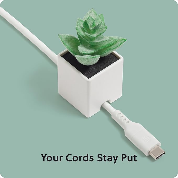 U Brands Adhesive Faux Succulent Cord Organizers, Kitchen Gadgets Cable - Image 4