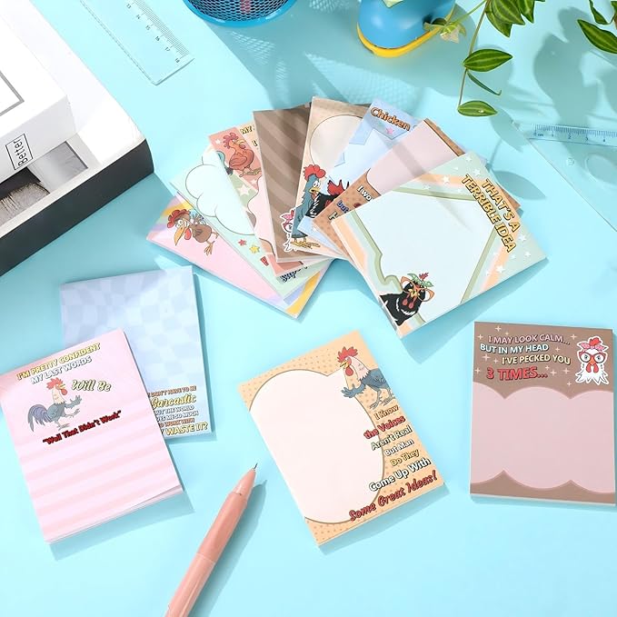 Pajean Funny Notepads with Sayings, Sticky Office Supplies, 12 Designs - Image 4