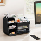 hblife desk organizer with pen pencil holder for, front angle view
